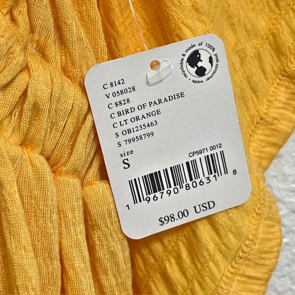 Free People Beach LaLa Maxi Dress Bird of Yellow Boho NWT Small - Picture 6 of 10